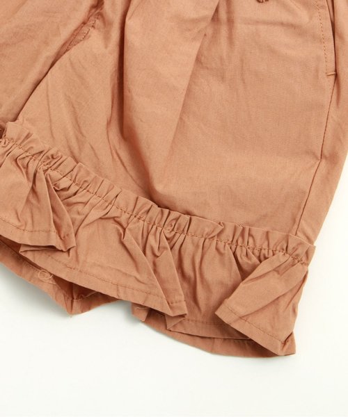 apres les cours(アプレレクール)の「裾フリルショートパンツ 4分丈(その他パンツ・キッズ・キャメル/ピンク・90/110/130/100/120/80)」の6枚目の写真