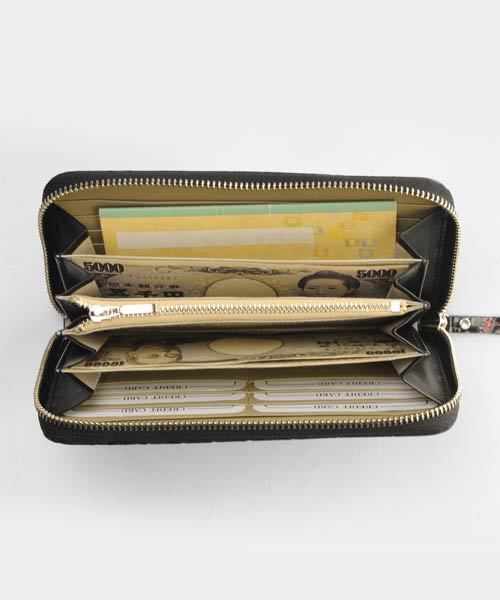 美品 定価11万 穿孔あり クロコダイルレザー 長財布 目地染め 日本製 目地染めクロコダイルレザー長財布（財布）｜sankyo shokai