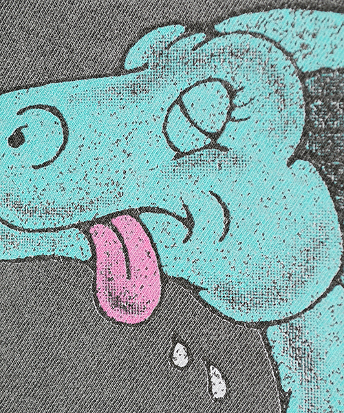Candy Stripper(キャンディストリッパー)の「BUBBLE OVER DINOSAUR BIG BIG TEE(Tシャツ/カットソー・レディース・オフホワイト/チャコール・2)」の14枚目の写真
