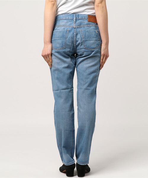 Moname(モナーム)の「■Moname ボーイズスリム デニムパンツ CHARLOTTE(シャルロット)/41172003(デニムパンツ・レディース・サックスブルー/ライトブルー・23inch/24inch/25inch/26inch)」の4枚目の写真