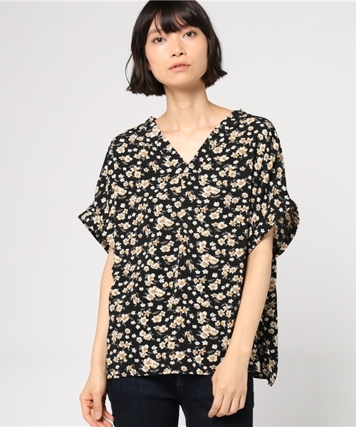one after another NICE CLAUP（ワンアフターアナザーナイスクラップ）の「前後２wayスキッパーブラウス（シャツ/ブラウス・レディース・ベージュ系その他/カーキ/ブラック系その他/ブラック・FREE）」の5枚目の写真