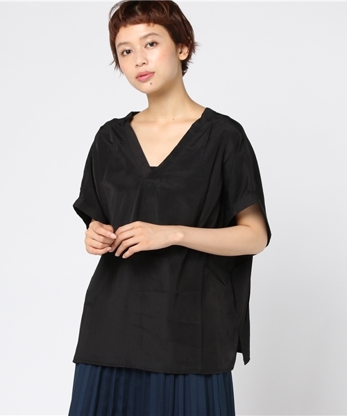 one after another NICE CLAUP（ワンアフターアナザーナイスクラップ）の「前後２wayスキッパーブラウス（シャツ/ブラウス・レディース・ベージュ系その他/カーキ/ブラック系その他/ブラック・FREE）」の15枚目の写真