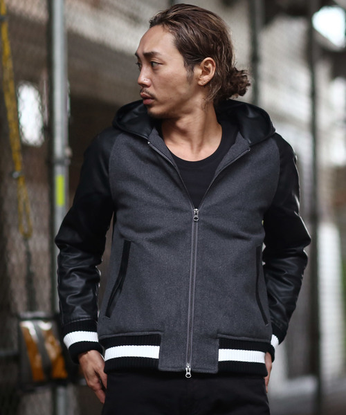 improves(インプローブス)の「メルトンブルゾンパーカー(ブルゾン)」|チャコール