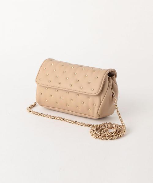 Another Edition（アナザーエディション）の「スタッズショルダー（ショルダーバッグ・レディース・ブラック/ベージュ・FREE）」の3枚目の写真