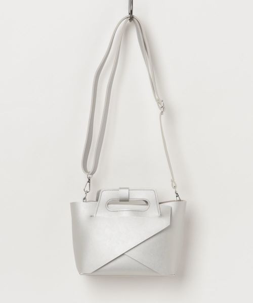 KOBE LETTUCE（コウベレタス）の「【2個SET】折り畳み可能☆ショルダー付き2way組み立てバッグ/レディース鞄/ポシェット/ショルダーバッグ/ポーチ付き[B1117]神戸レタス（ハンドバッグ・レディース・ブラック/シルバー/ホワイト系その他/イエロー系その他/ベージュ・FREE）」の15枚目の写真