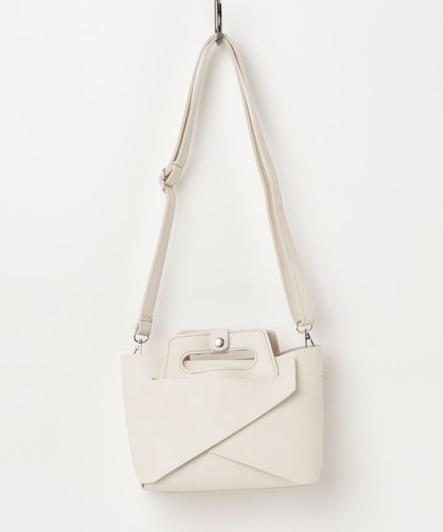 KOBE LETTUCE（コウベレタス）の「【2個SET】折り畳み可能☆ショルダー付き2way組み立てバッグ/レディース鞄/ポシェット/ショルダーバッグ/ポーチ付き[B1117]神戸レタス（ハンドバッグ・レディース・ブラック/シルバー/ホワイト系その他/イエロー系その他/ベージュ・FREE）」の12枚目の写真