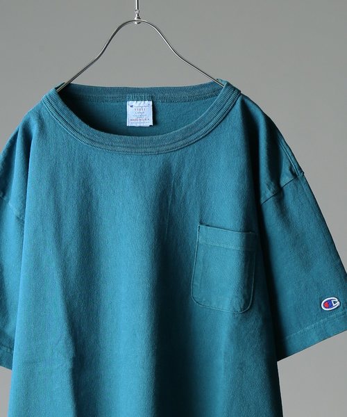 Champion（チャンピオン）の「Champion×relume / チャンピオン Exclusive T-1011 USA T-SHIRT#（Tシャツ/カットソー・メンズ・スミクロ/ベージュ/サックスブルー/イエロー/ピンク/オレンジ・L/M/S/XL）」の4枚目の写真