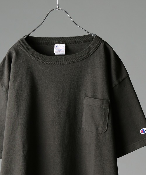 Champion（チャンピオン）の「Champion×relume / チャンピオン Exclusive T-1011 USA T-SHIRT#（Tシャツ/カットソー・メンズ・スミクロ/ベージュ/サックスブルー/イエロー/ピンク/オレンジ・L/M/S/XL）」の2枚目の写真