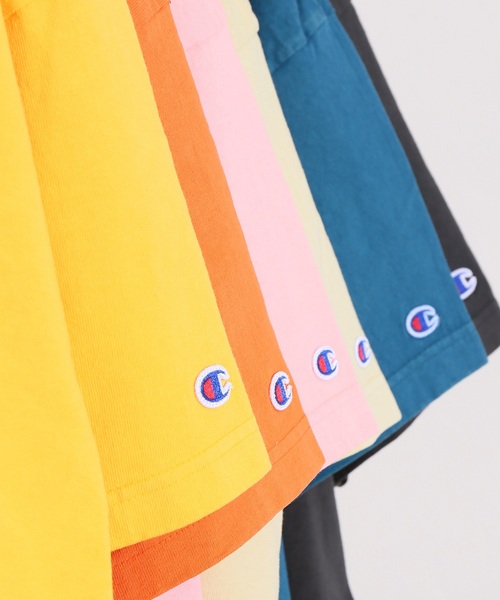 Champion（チャンピオン）の「Champion×relume / チャンピオン Exclusive T-1011 USA T-SHIRT#（Tシャツ/カットソー・メンズ・スミクロ/ベージュ/サックスブルー/イエロー/ピンク/オレンジ・L/M/S/XL）」の8枚目の写真