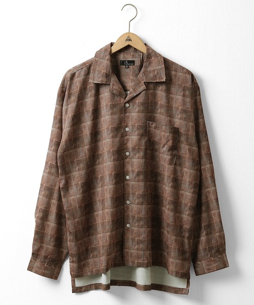 ZIP FIVE(ジップファイブ)の「長袖リラックスオープンカラーシャツ【開襟シャツ】(シャツ/ブラウス)」|ブラウン系その他5