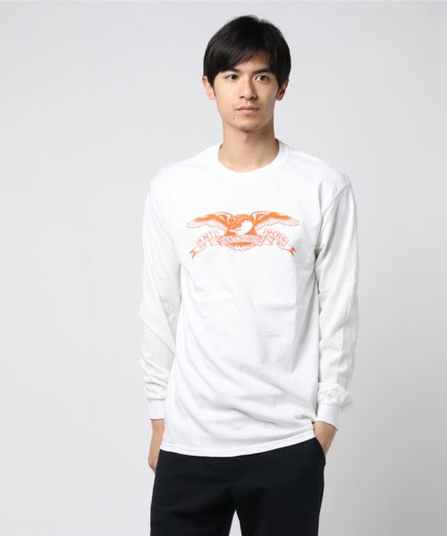 ANTI HERO(アンタイヒーロー)の「ANTI HERO × BEAMS / 別注 イーグル プリント Tシャツ(Tシャツ/カットソー・メンズ・ホワイト/オレンジ・LARGE/MEDIUM)」の1枚目の写真