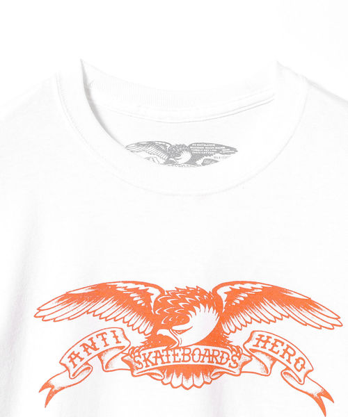 ANTI HERO(アンタイヒーロー)の「ANTI HERO × BEAMS / 別注 イーグル プリント Tシャツ(Tシャツ/カットソー・メンズ・ホワイト/オレンジ・LARGE/MEDIUM)」の11枚目の写真