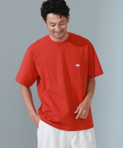 B:MING by BEAMS（ビーミングバイビームス）の「DANTON / Logo Pocket Tee（Tシャツ/カットソー・メンズ・ホワイト/ワイン/グリーン系その他4/ブラウン系その他4/イエロー系その他5/チャコールグレー/オリーブ/ミント/パープル/ブラウン系その他2/オレンジ系その他6/ピンク/ブラック系その他4/ホワイト系その他5・44/40/42/38）」の14枚目の写真