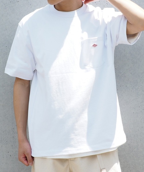 B:MING by BEAMS（ビーミングバイビームス）の「DANTON / Logo Pocket Tee（Tシャツ/カットソー・メンズ・ホワイト/ワイン/グリーン系その他4/ブラウン系その他4/イエロー系その他5/チャコールグレー/オリーブ/ミント/パープル/ブラウン系その他2/オレンジ系その他6/ピンク/ブラック系その他4/ホワイト系その他5・44/40/42/38）」の2枚目の写真