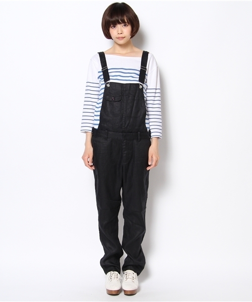 Kastane（カスタネ）の「【Kastane】綿麻サロペット（サロペット/オーバーオール・レディース・グレー/ネイビー/オフホワイト・1/2）」の10枚目の写真