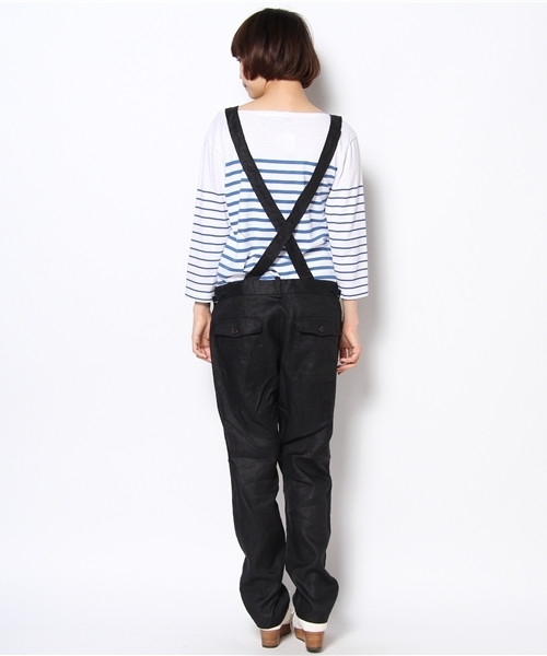 Kastane（カスタネ）の「【Kastane】綿麻サロペット（サロペット/オーバーオール・レディース・グレー/ネイビー/オフホワイト・1/2）」の8枚目の写真