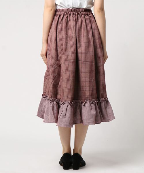 axes femme（アクシーズファム）の「裾切替イレヘムスカート（スカート・レディース・ブラウン/ワイン/チャコール・MEDIUM）」の5枚目の写真