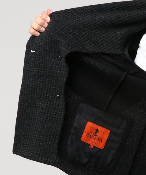 BARENA(バレナ)の「BARENA ハウンドトゥース ダブルブレスト ジャケット(テーラードジャケット・メンズ・チャコールグレー・44/46/48)」の4枚目の写真