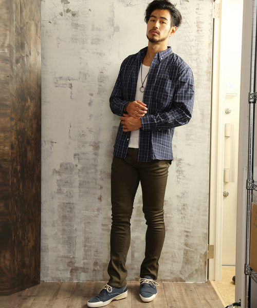 ARCADE（アーケード）の「カジュアルブロードボタンダウンシャツ（シャツ/ブラウス・メンズ・ホワイト系その他/ホワイト系その他2/ブルー系その他/ホワイト×ブラック/ブルー系その他2/ブルー系その他3/ホワイト系その他3/ブルー系その他4/ブラック系その他/レッド系その他・M/L/LL）」の7枚目の写真