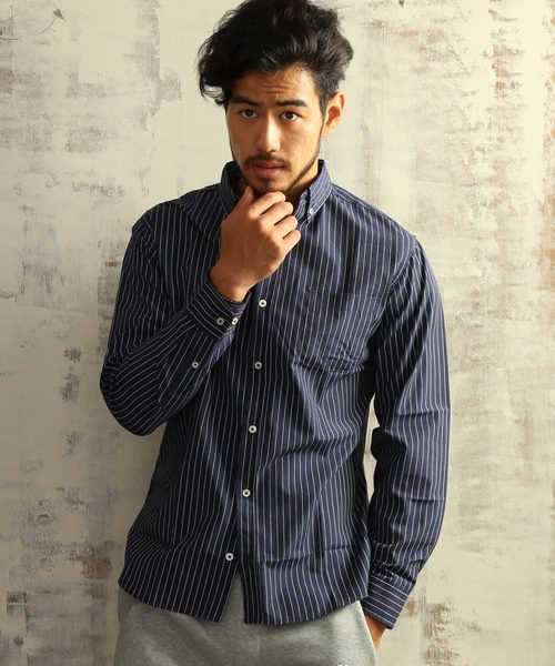 ARCADE（アーケード）の「カジュアルブロードボタンダウンシャツ（シャツ/ブラウス・メンズ・ホワイト系その他/ホワイト系その他2/ブルー系その他/ホワイト×ブラック/ブルー系その他2/ブルー系その他3/ホワイト系その他3/ブルー系その他4/ブラック系その他/レッド系その他・M/L/LL）」の8枚目の写真