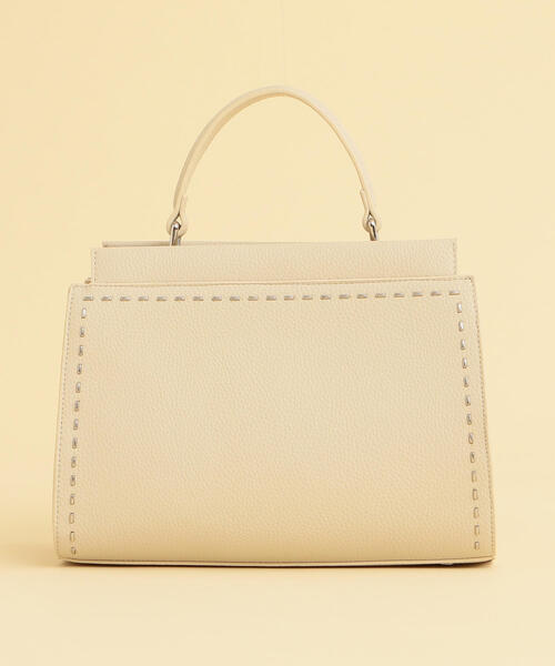 BEAUTY&YOUTH UNITED ARROWS(ビューティーアンドユースユナイテッドアローズ)の「BY∴ ラインスタッズボストンバッグ -2WAY- о(ボストンバッグ・レディース・モカ/ブラック/ダークグリーン/オフホワイト/ベージュ/ナチュラル/ブラウン/その他1/ライム・FREE)」の13枚目の写真