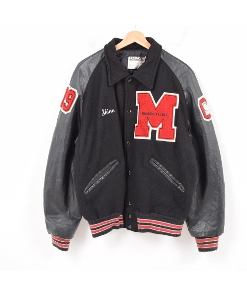 ブランド古着】袖革ウールスタジャン アワードジャケット（スタジャン