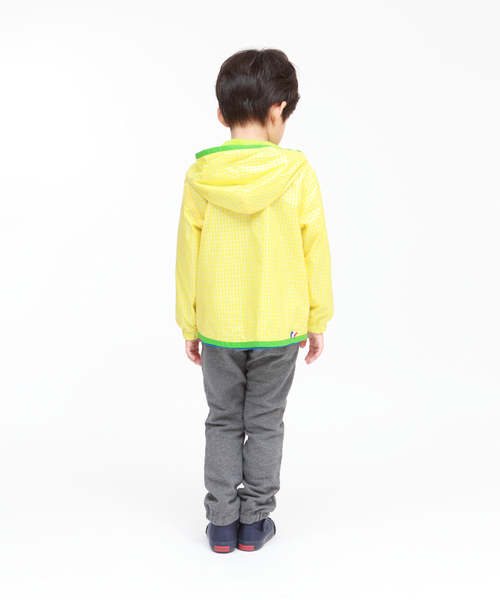 RAGMART（ラグマート）の「チェックウィンドブレーカー（ナイロンジャケット・キッズ・グレー/イエロー・100cm/110cm/120cm/130cm）」の7枚目の写真