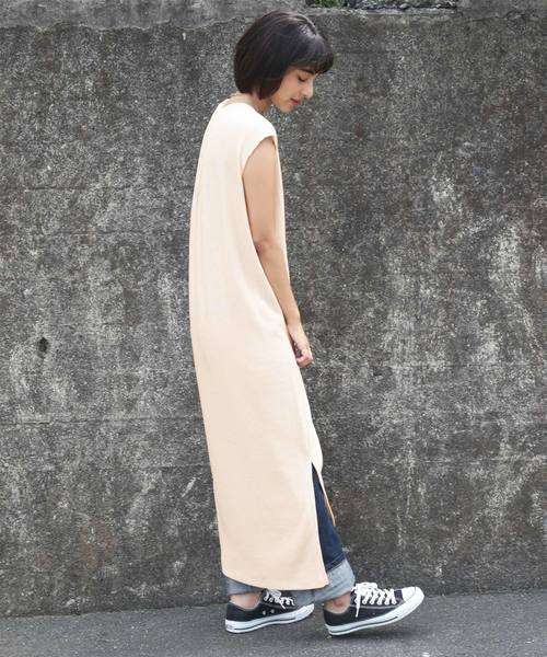 classicalelf（クラシカルエルフ）の「ロング・マキシ丈ワッフルベルト付き無地フレアワンピース（半袖）（ワンピース・レディース・ホワイト/ブラック/ベージュ/ブラウン・MEDIUM/LARGE/X-LARGE）」の13枚目の写真