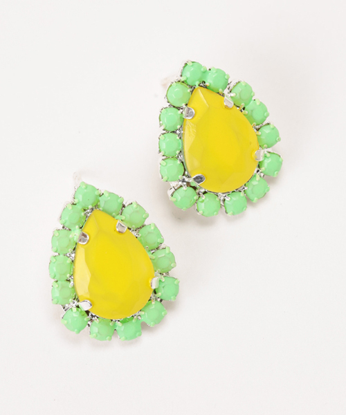 Ray BEAMS（レイビームス）の「ROCKS PAPER METAL / ドロップビジュー ピアス（ピアス（両耳用）・レディース・ターコイズブルー/イエロー/オレンジ/イエロー系その他・ONE SIZE）」の2枚目の写真