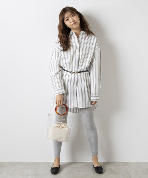 WEGO(ウィゴー)の「WEGO/巾着付きべっ甲リング2WAYクリアトートバッグ(トートバッグ・レディース・ブラウン/ホワイト系その他・FREE)」の15枚目の写真