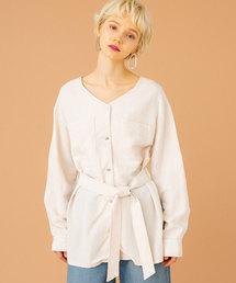 UNITED TOKYO | リネンVネックブラウス(シャツ/ブラウス)