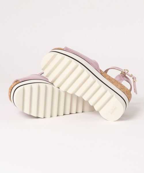 KOBE LETTUCE（コウベレタス）の「プラットフォーム厚底ラインサンダル（サンダル・レディース・ホワイト/シルバー/ブラック/ピンク系その他・M/LL/S/L）」の5枚目の写真