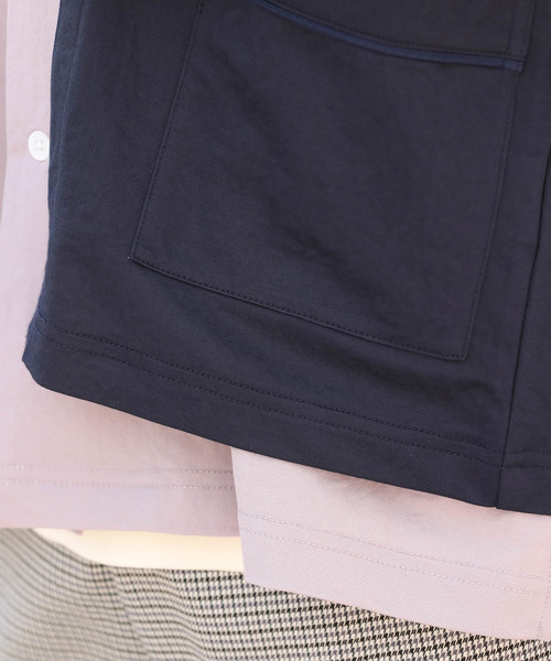 JUNRED（ジュンレッド）の「マイクロカノコトッパーカーデ（カーディガン/ボレロ・メンズ・ベージュ/ネイビー/サックスブルー・S/M/L）」の8枚目の写真