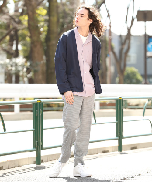 JUNRED（ジュンレッド）の「マイクロカノコトッパーカーデ（カーディガン/ボレロ・メンズ・ベージュ/ネイビー/サックスブルー・S/M/L）」の13枚目の写真