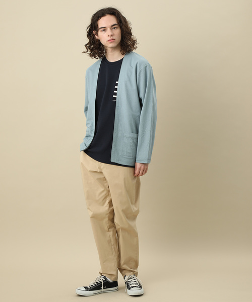 JUNRED（ジュンレッド）の「マイクロカノコトッパーカーデ（カーディガン/ボレロ・メンズ・ベージュ/ネイビー/サックスブルー・S/M/L）」の12枚目の写真