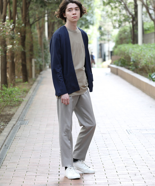 JUNRED（ジュンレッド）の「マイクロカノコトッパーカーデ（カーディガン/ボレロ・メンズ・ベージュ/ネイビー/サックスブルー・S/M/L）」の16枚目の写真