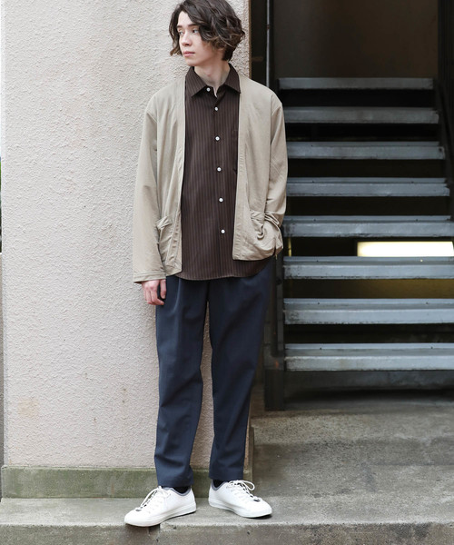 JUNRED（ジュンレッド）の「マイクロカノコトッパーカーデ（カーディガン/ボレロ・メンズ・ベージュ/ネイビー/サックスブルー・S/M/L）」の15枚目の写真