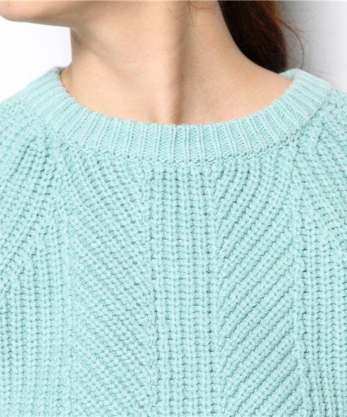 Another Edition(アナザーエディション)の「AE LOW GG アゼ PO(ニット/セーター・レディース・ライラック/オフホワイト/ライム・フリー)」の7枚目の写真