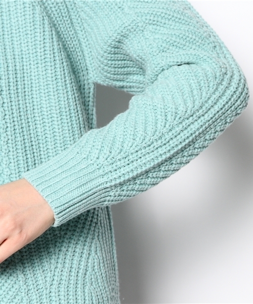 Another Edition(アナザーエディション)の「AE LOW GG アゼ PO(ニット/セーター・レディース・ライラック/オフホワイト/ライム・フリー)」の8枚目の写真