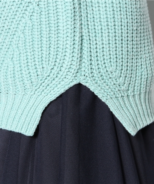 Another Edition(アナザーエディション)の「AE LOW GG アゼ PO(ニット/セーター・レディース・ライラック/オフホワイト/ライム・フリー)」の9枚目の写真