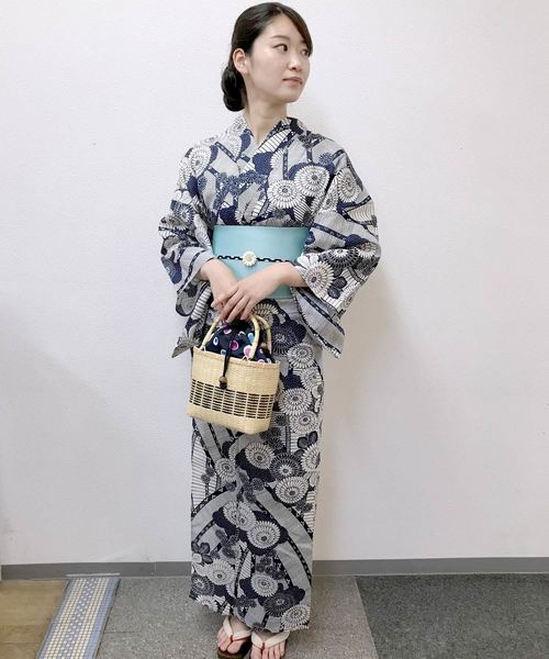 婦人浴衣オリジナルkanae Tamae お仕立て上がり綿麻混混合 浴衣 Tokyo135 トウキョウヒャクサンジュウゴド のファッション浴衣 セール