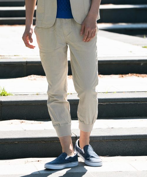 TopIsm（トップイズム）の「リネンコットンジョガーパンツ（その他パンツ・メンズ・ホワイト/ブラック/ベージュ/ネイビー/カーキ・LL/M/L）」の3枚目の写真