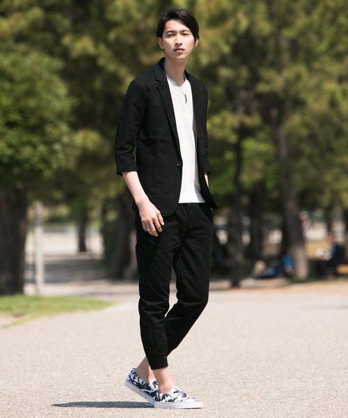 TopIsm（トップイズム）の「リネンコットンジョガーパンツ（その他パンツ・メンズ・ホワイト/ブラック/ベージュ/ネイビー/カーキ・LL/M/L）」の10枚目の写真