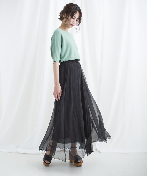 LUGG NAGG(ラグナグ)の「【Jewelobe/ ジュエローブ】 切替オーロラスカート(スカート・レディース・ブラック/ベージュ/グレー/ピンク/ブルー・FREE)」の8枚目の写真
