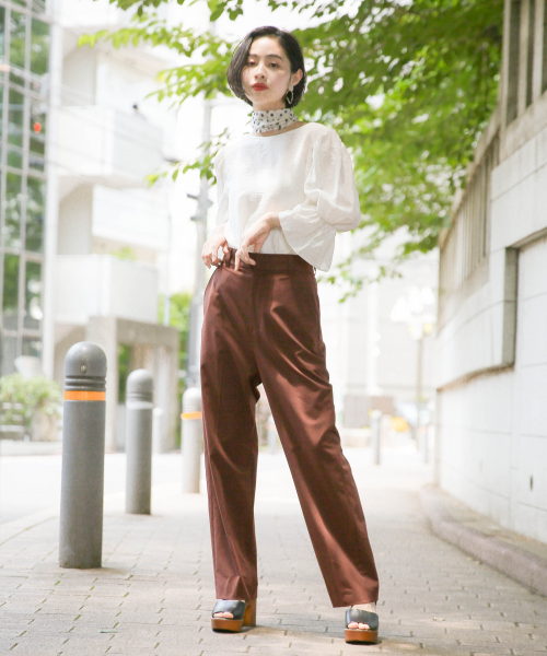 LOWRYS FARM（ローリーズファーム）の「ＴＲセットアップテーパード　847477（その他パンツ・レディース・ライトグレー/ダークブラウン/グレー系その他/ブラウン系その他/キャメル・FREE）」の13枚目の写真