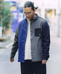 ストレッチヘリンボーン シャツジャケット