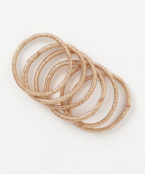 Esime（エシミー）の「同色6点セット 太めゴム（ヘアゴム・レディース・シルバー/ゴールド/ブラック系その他/シルバー系その他/ブラック/A・FREE）」の5枚目の写真