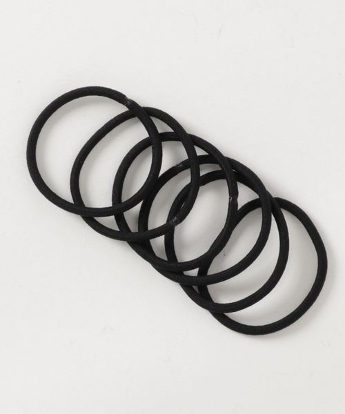 Esime（エシミー）の「同色6点セット 太めゴム（ヘアゴム・レディース・シルバー/ゴールド/ブラック系その他/シルバー系その他/ブラック/A・FREE）」の2枚目の写真