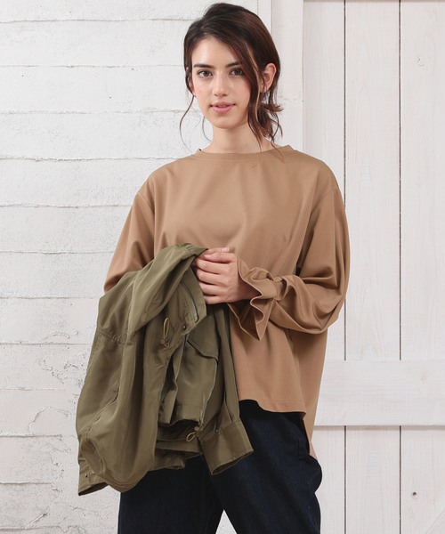 Girly Doll(ガーリードール)の「袖コンシャス ボリュームスリーブカットソー(Tシャツ/カットソー・レディース・ブラック/ダークグリーン/モカ/ブラック系その他/ブラウン系その他/グリーン系その他・FREE)」の13枚目の写真
