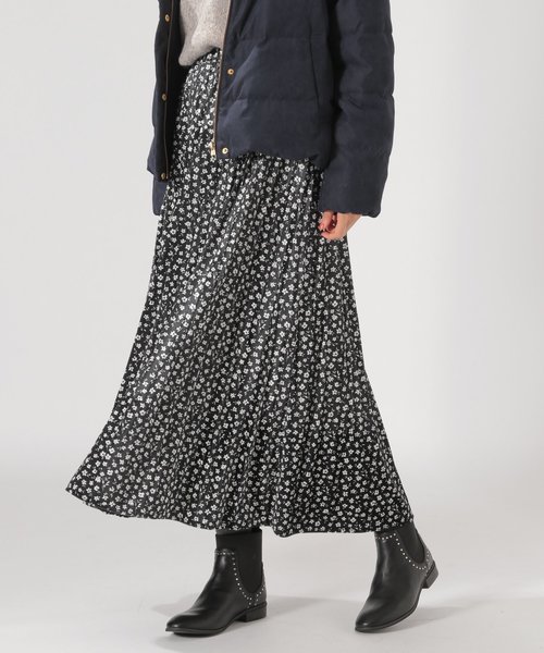 BAYFLOW(ベイフロー)の「ベロアハナガラプリーツスカート(スカート・レディース・ブラック/グリーン・SMALL/MEDIUM)」の22枚目の写真